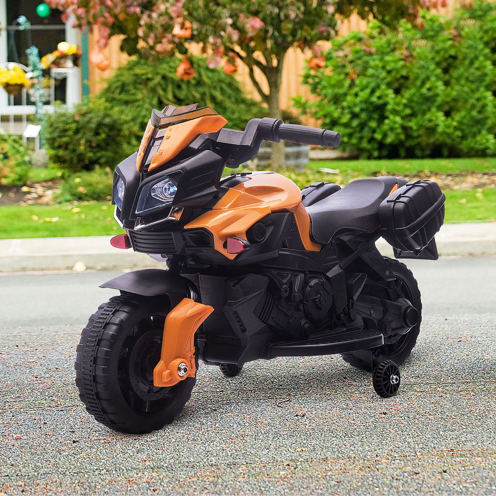 Kids 6V Electric Motorcycle Ride-On Toy Battery 18 - 48 months Orange - anydaydirect