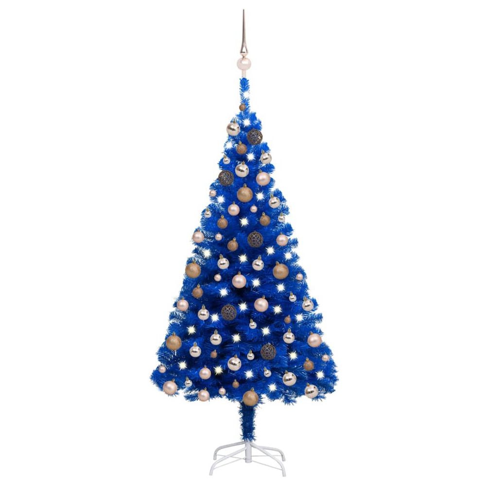 Artificial Christmas Tree with LEDs&Ball Set 120 cm  to 240cm PVC - anydaydirect