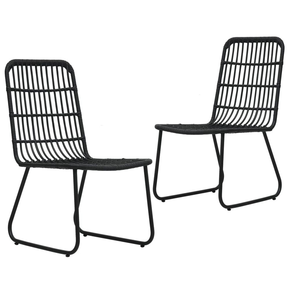 Garden Chairs 2 pcs Poly Rattan Oak - anydaydirect