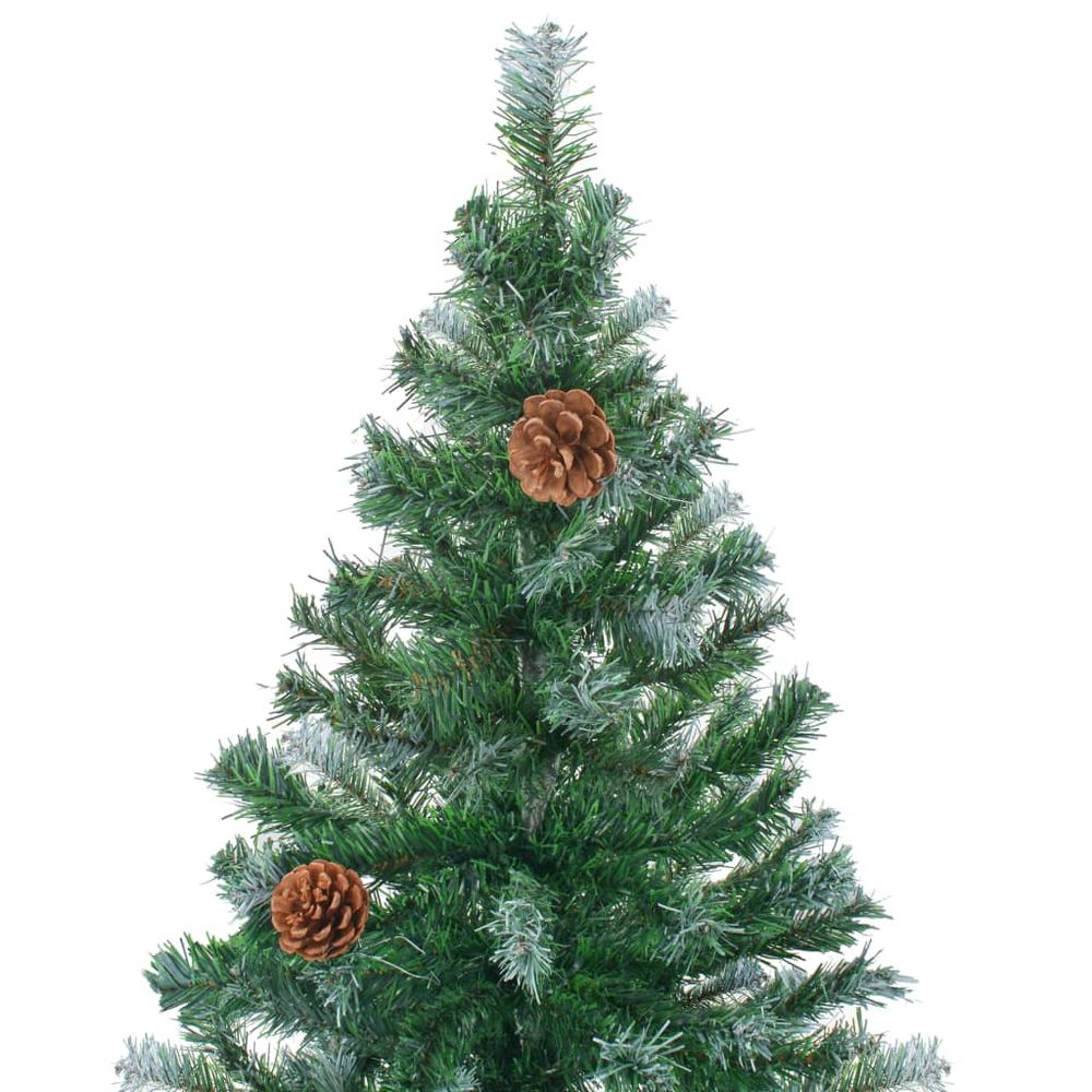 Frosted Christmas Tree with Pinecones 150 cm - anydaydirect