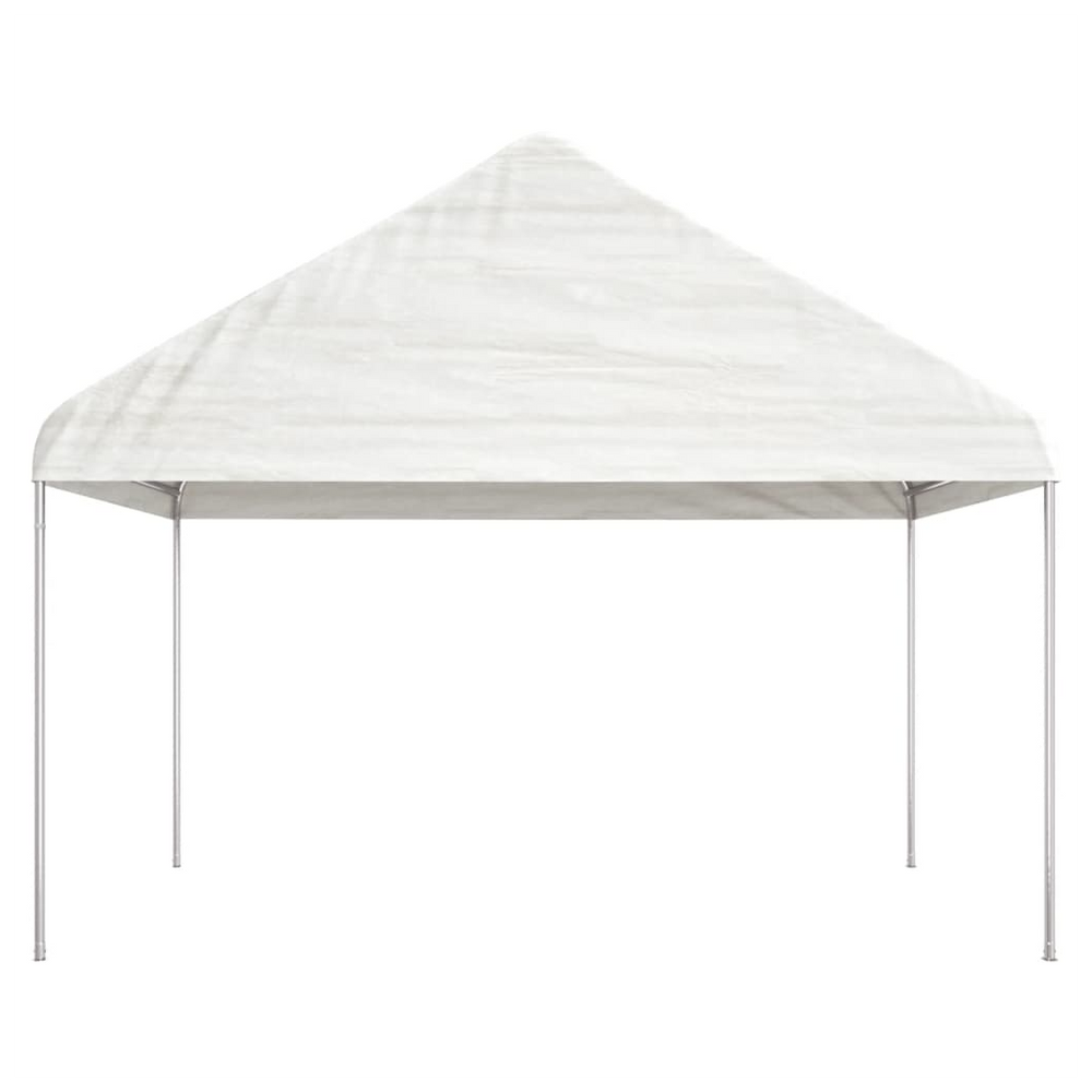 vidaXL Gazebo with Roof White 4.08x2.23x3.22 m Polyethylene - anydaydirect