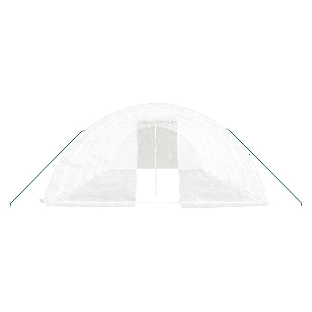 vidaXL Greenhouse with Steel Frame White 50 m² 10x5x2.3 m - anydaydirect