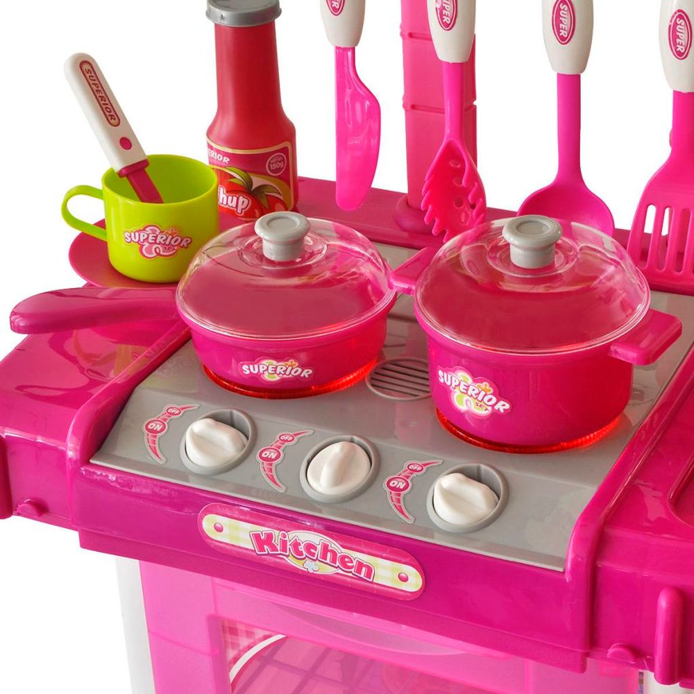 Kids/Children Playroom Toy Kitchen with Light/Sound Effects - anydaydirect