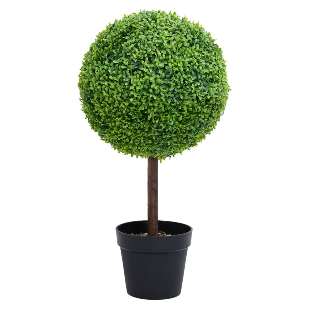 Artificial Boxwood Plant with Pot Ball Shaped Green 71 cm - anydaydirect