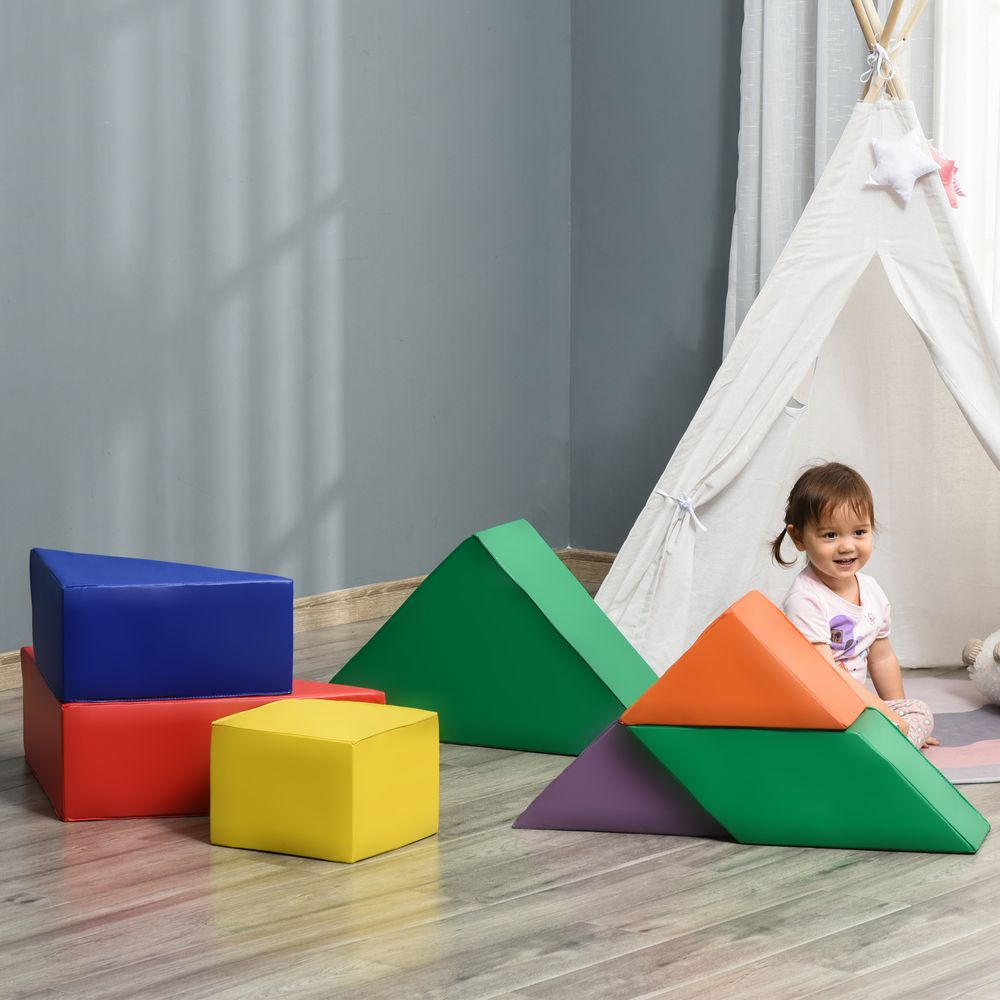 7 Pcs Kids Soft Foam Puzzle Play Blocks Set Learning Toddler Activity - anydaydirect