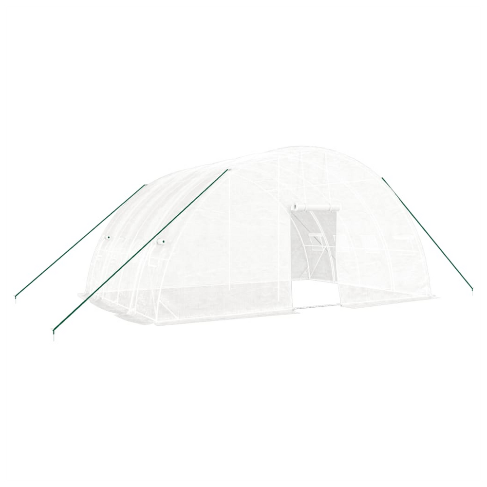 vidaXL Greenhouse with Steel Frame White 24 m² 6x4x2.85 m - anydaydirect