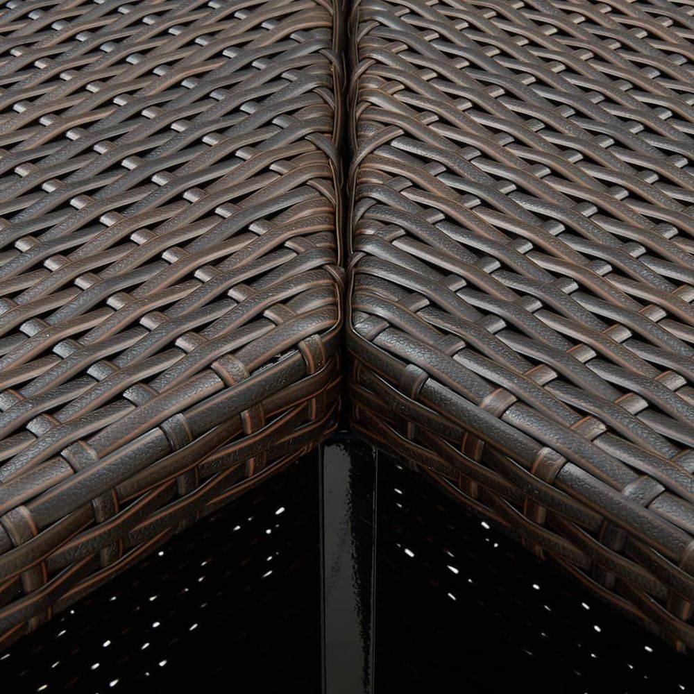 Corner Bar Table Brown 100x50x105 cm Poly Rattan - anydaydirect