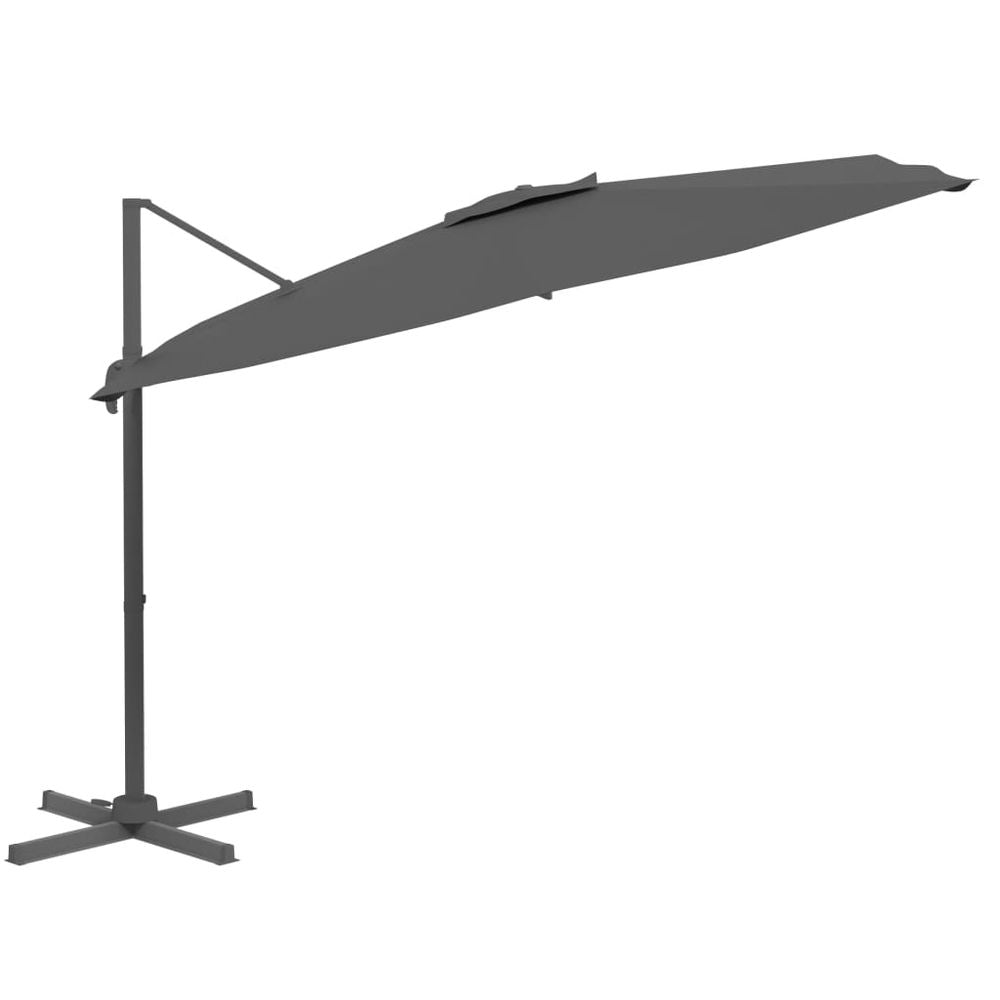 Cantilever Umbrella with Aluminium Pole Anthracite 400x300 cm - anydaydirect