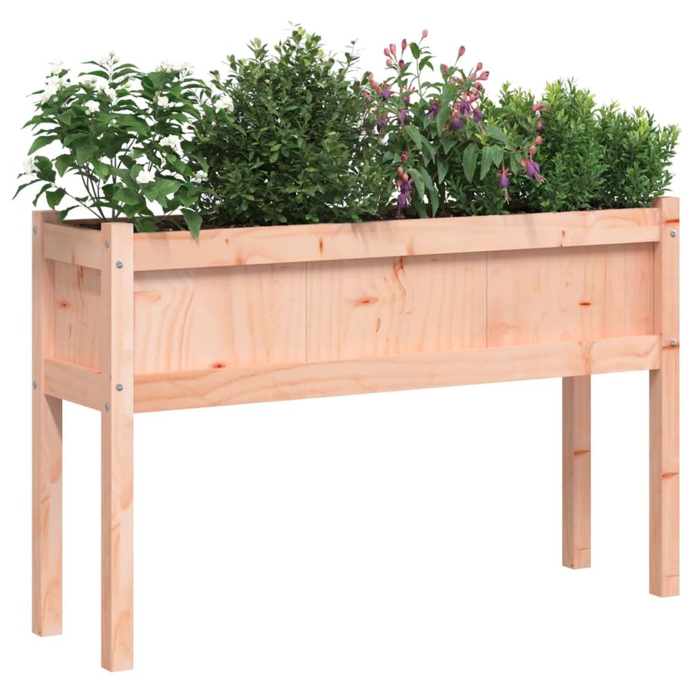 vidaXL Garden Planter with Legs 110x31x70 cm Solid Wood Douglas - anydaydirect
