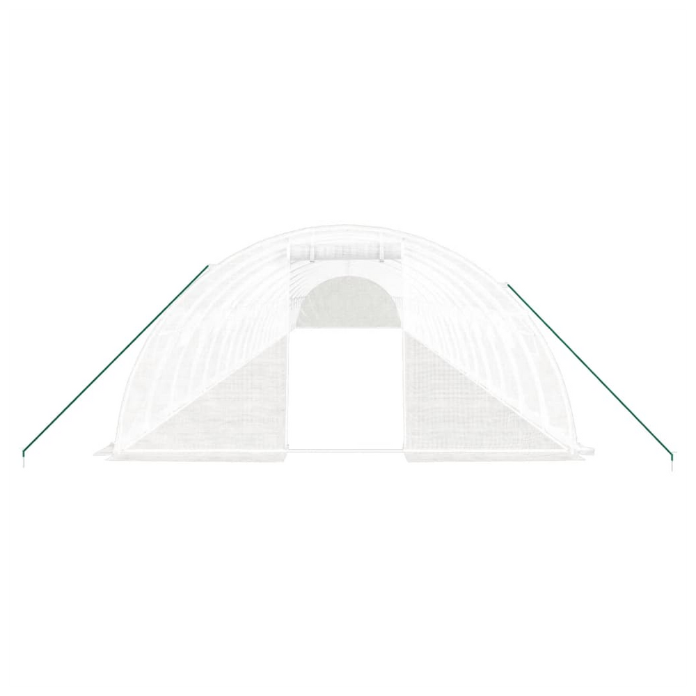 vidaXL Greenhouse with Steel Frame White 88 m² 22x4x2 m - anydaydirect