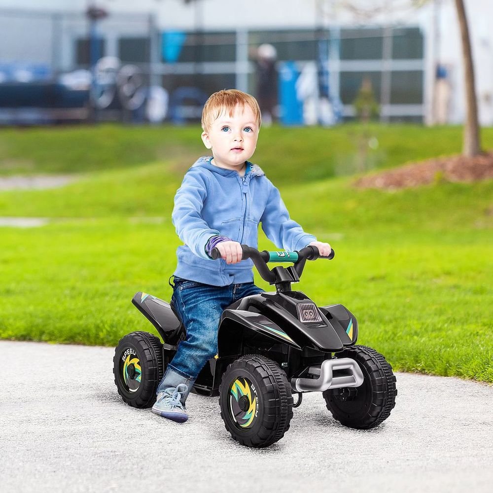 6V Kids Electric Ride on Car with Big Wheels 18-36 Months Toddlers Black - anydaydirect