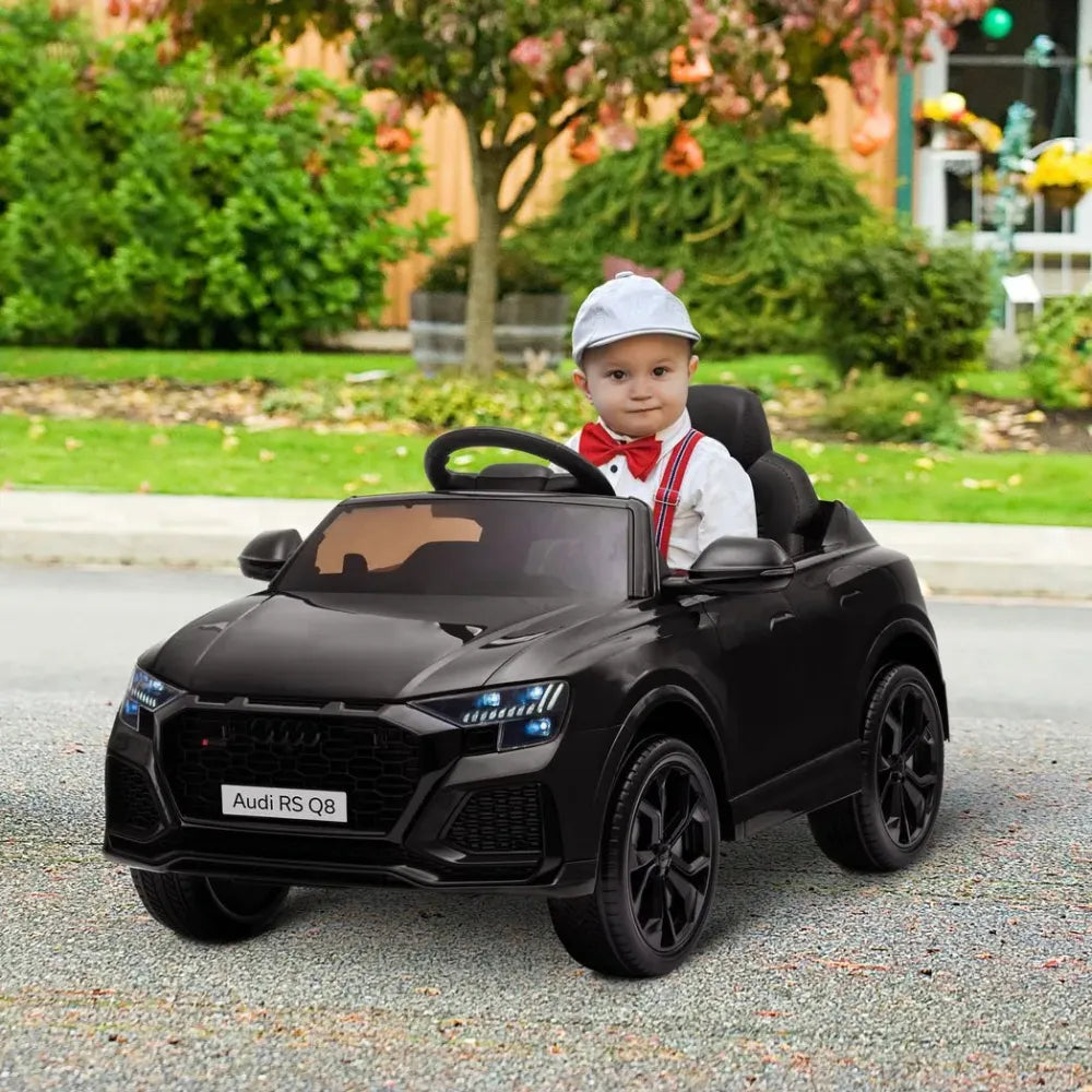 Audi RS Q8 6V Kids Electric Ride On Car Toy w/ Remote USB MP3 Bluetooth Black - anydaydirect