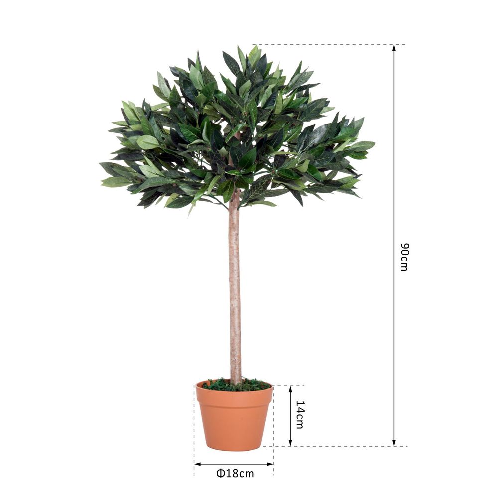 Artificial Olive Tree Plant, 90 cm - anydaydirect