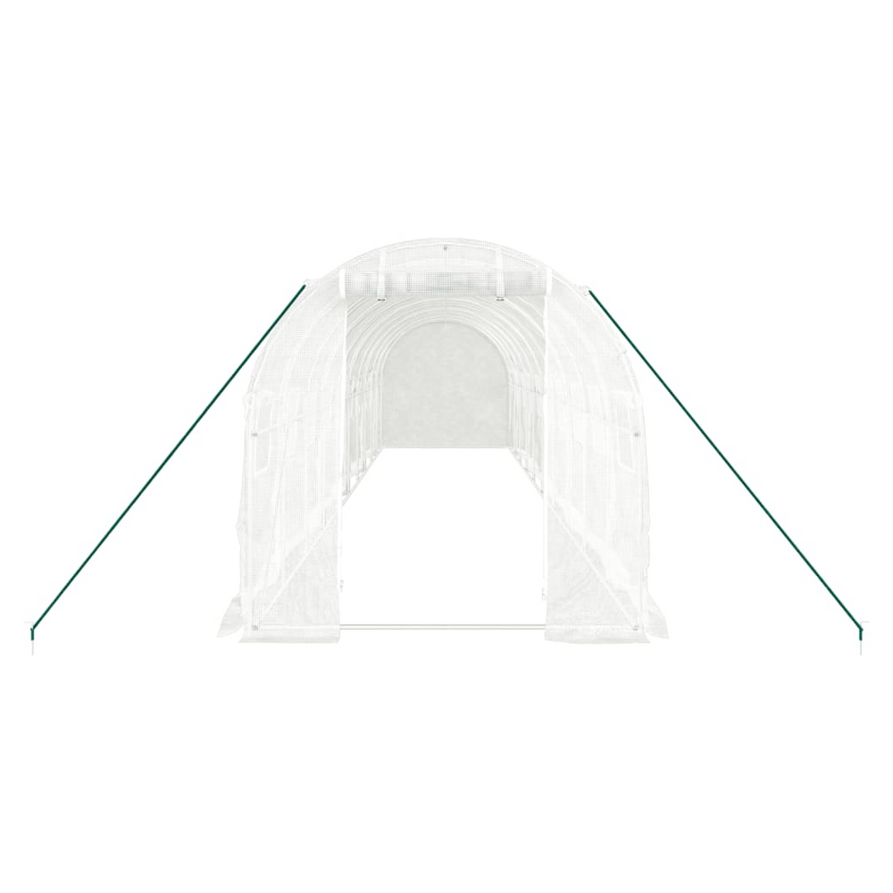 vidaXL Greenhouse with Steel Frame White 20 m² 10x2x2 m - anydaydirect