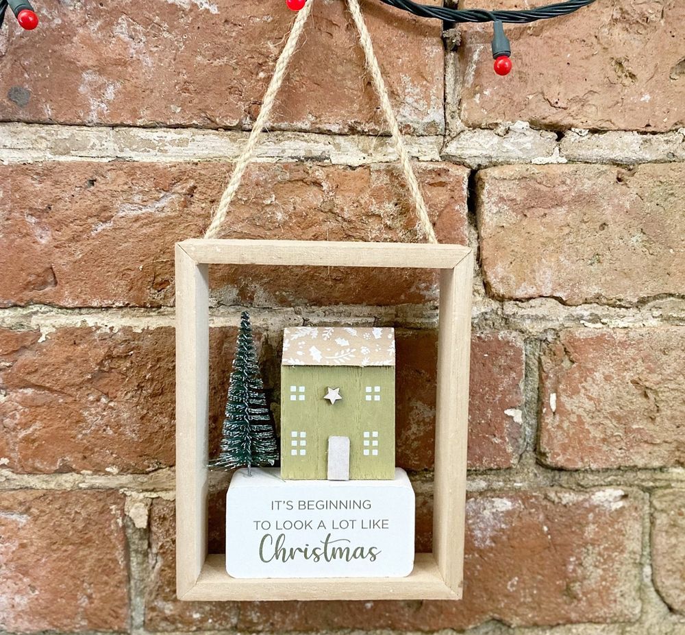 Christmas House Hanging Decoration 15cm - anydaydirect