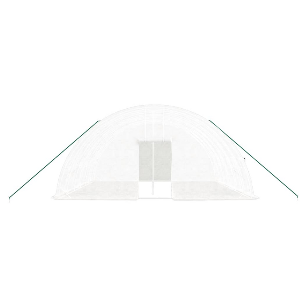 vidaXL Greenhouse with Steel Frame White 36 m² 6x6x2.85 m - anydaydirect