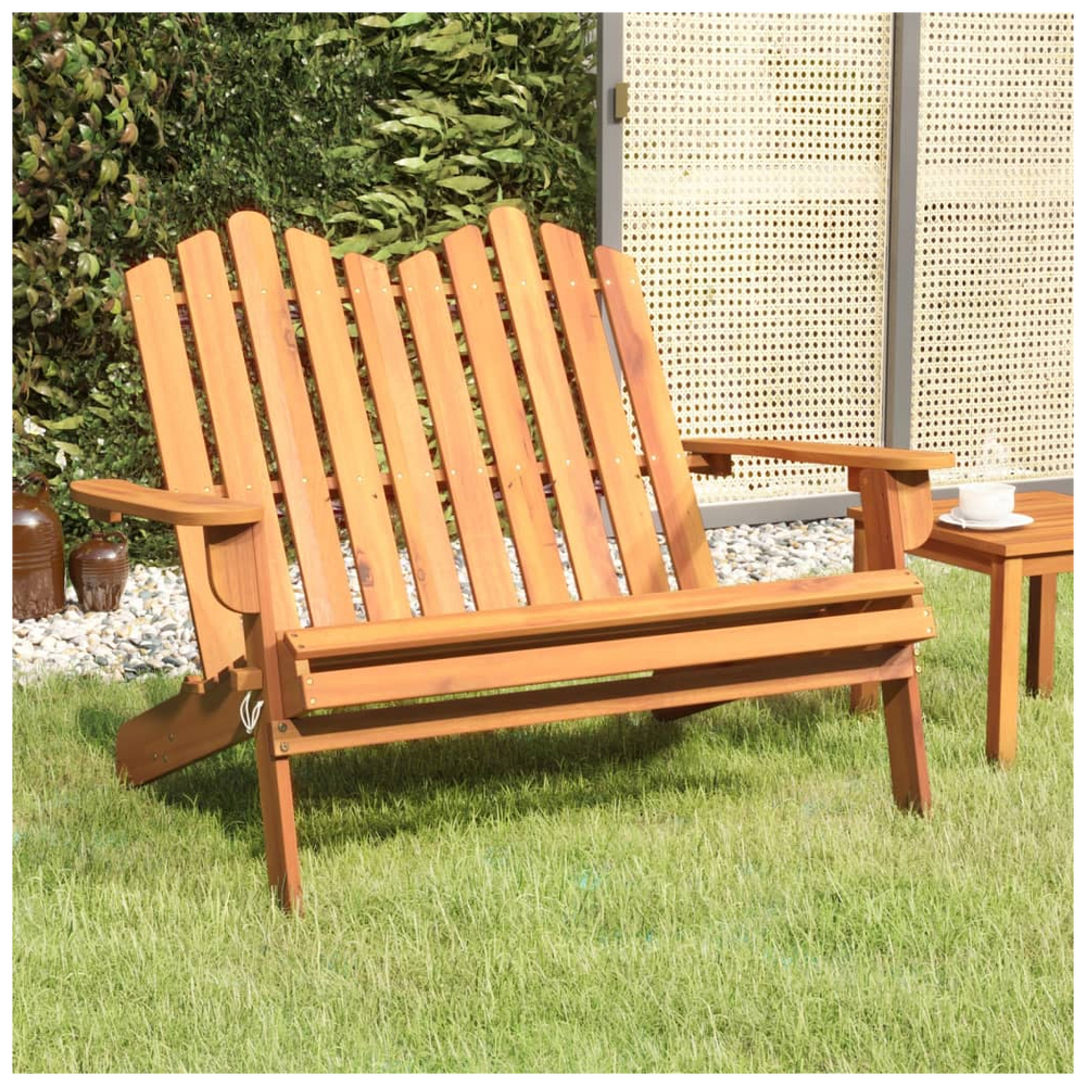 Adirondack Garden Bench 126 cm Solid Wood Acacia - anydaydirect