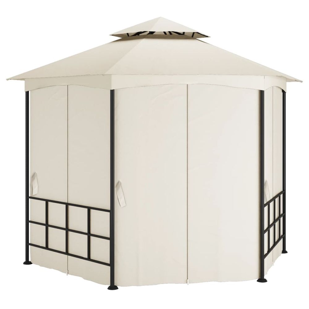 Gazebo with Sidewalls 3.1x2.7 m Cream - anydaydirect