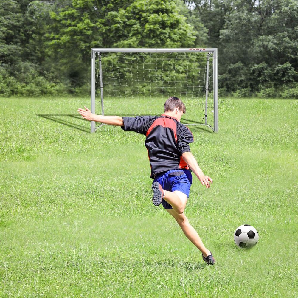 SPORTNOW 6ft x 2ft Football Goal, Simple Set Up Football Training Net - anydaydirect