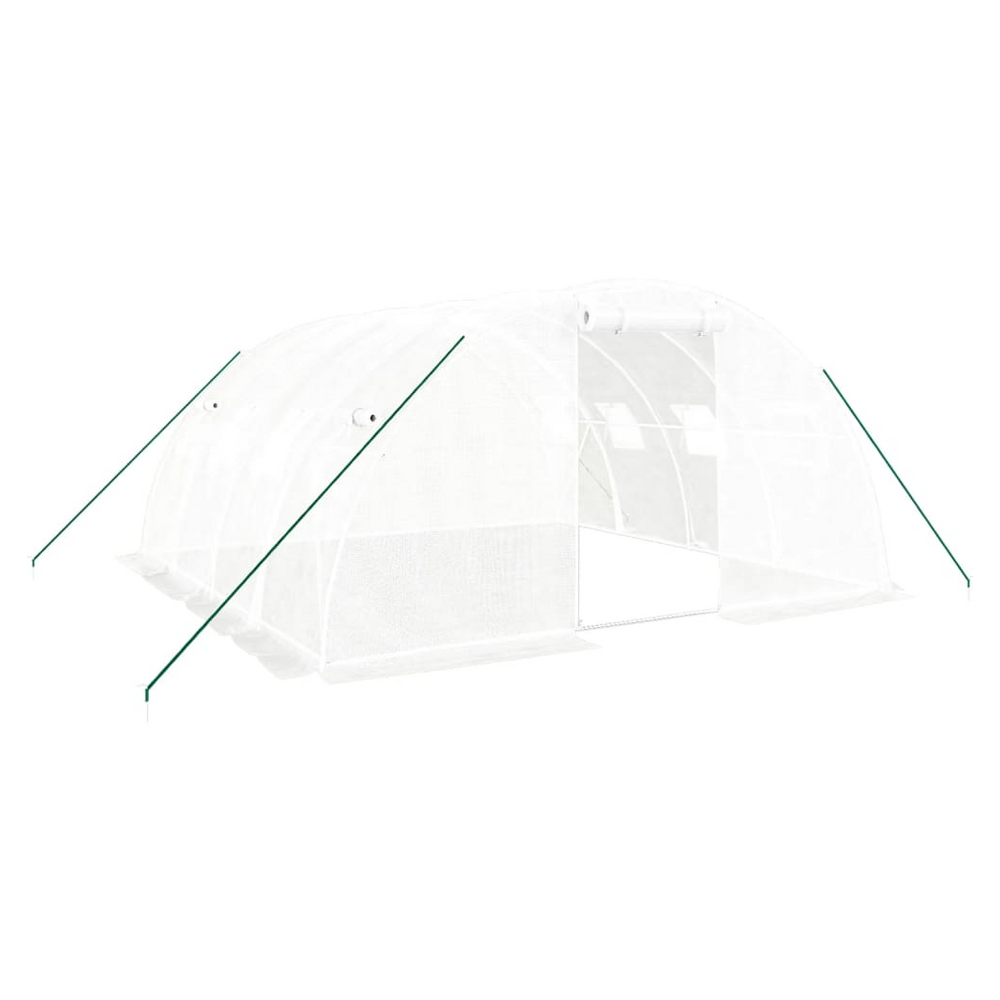 vidaXL Greenhouse with Steel Frame White 16 m² 4x4x2 m - anydaydirect