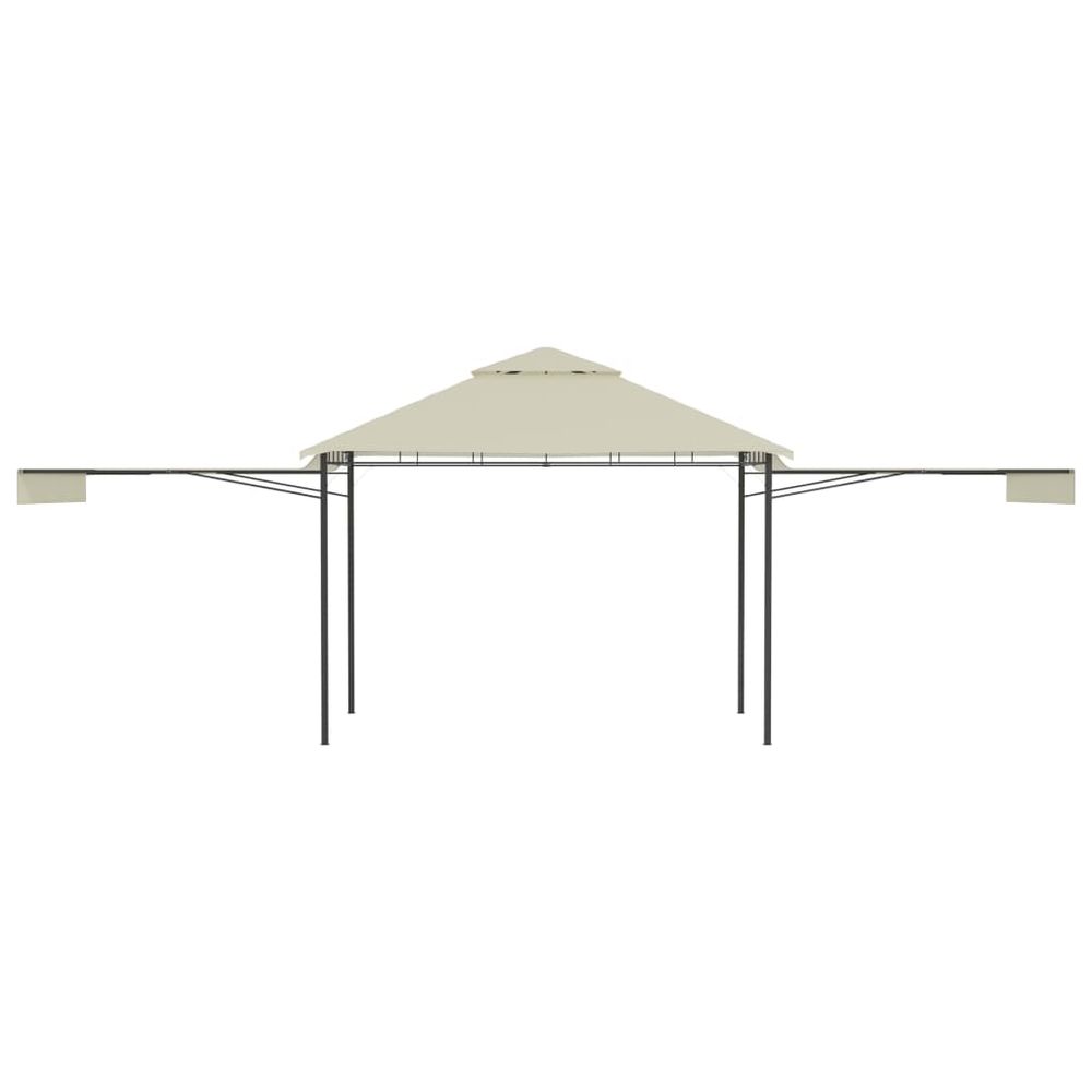 Gazebo with Double Extended Roofs 3x3x2.75 m Cream 180 g/m� - anydaydirect