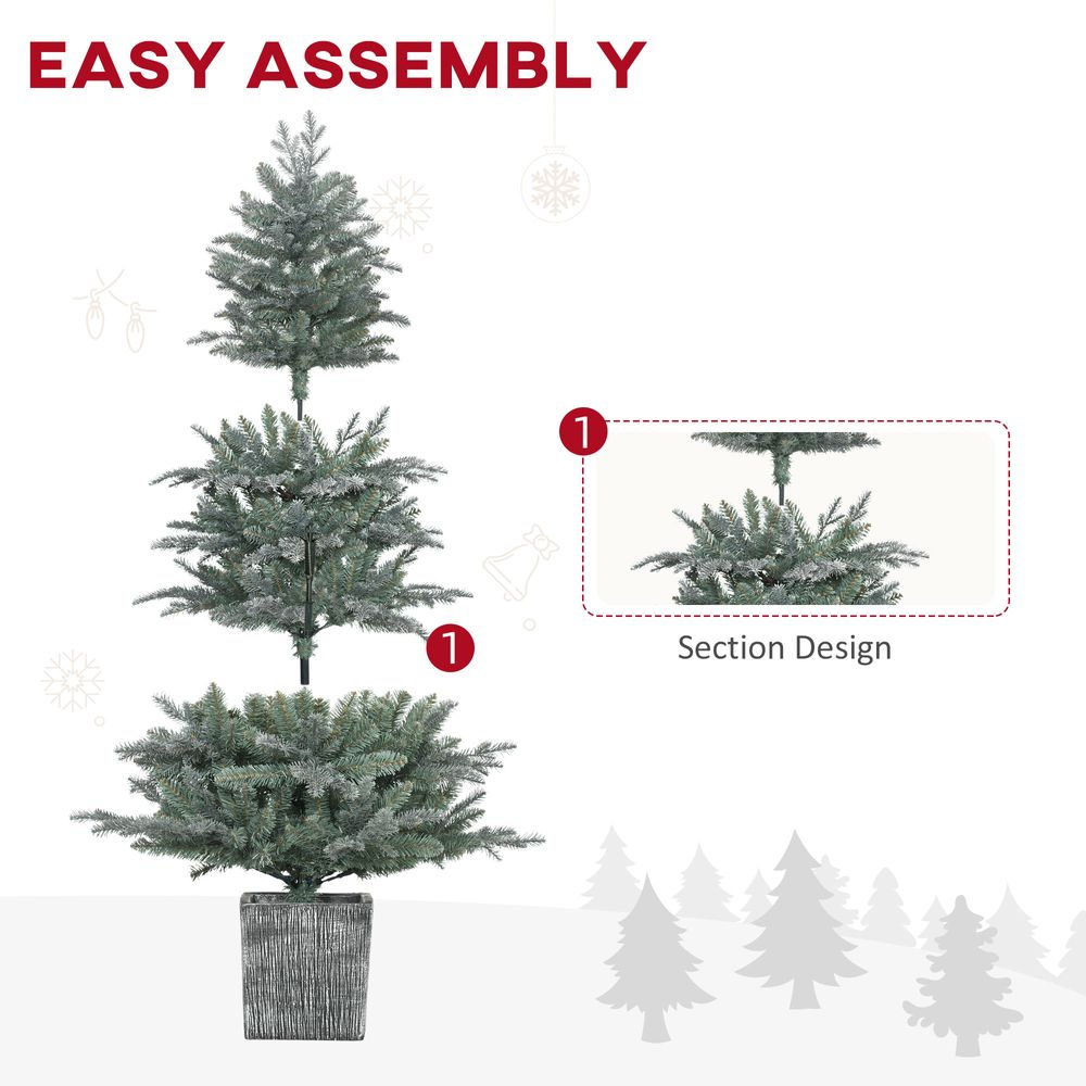 5ft Artificial Christmas Tree Xmas Decoration  Pot Stand and 1140 Tips HOMCOM - anydaydirect