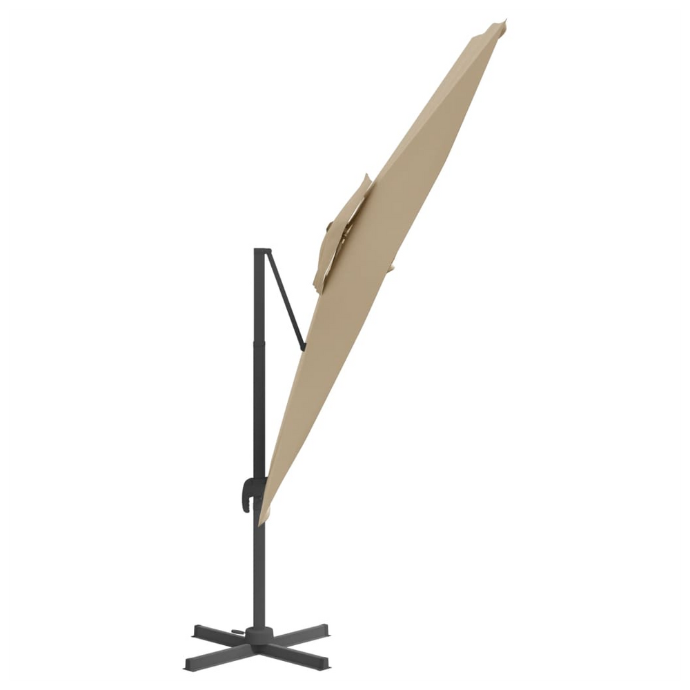 Double Top Cantilever Umbrella Taupe 300x300 cm - anydaydirect