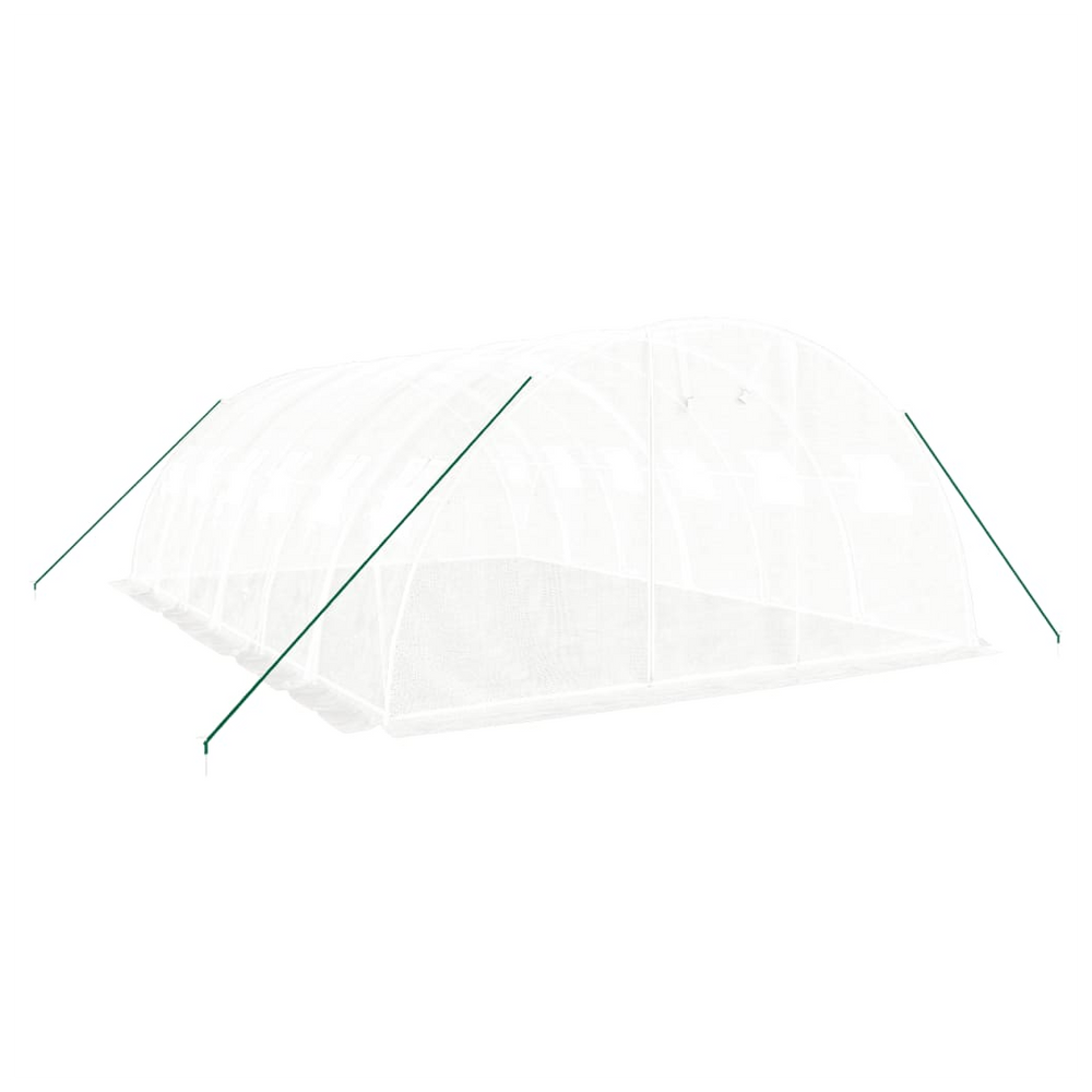 vidaXL Greenhouse with Steel Frame White 24 m² 6x4x2 m - anydaydirect