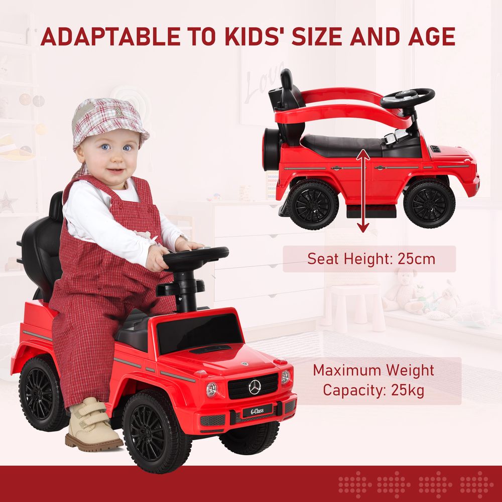 Benz G350 Ride-on Sliding Car Floor Slider Stroller Kids Vehicle, Red HOMCOM - anydaydirect