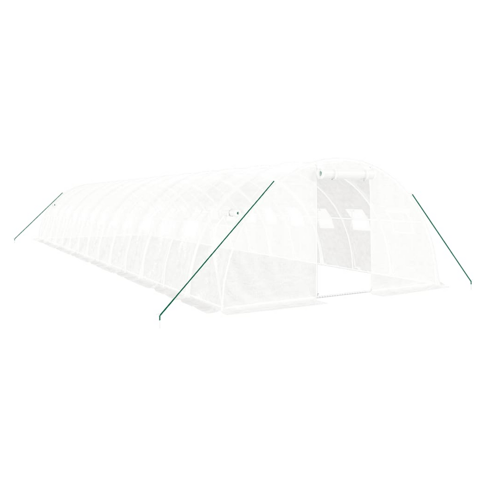 vidaXL Greenhouse with Steel Frame White 56 m² 14x4x2 m - anydaydirect