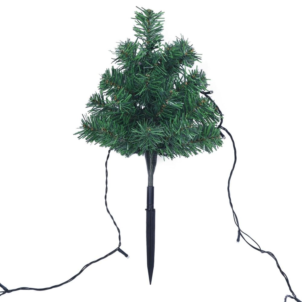 Christmas Pathway Trees 6 pcs with Warm White LEDs 45 cm PVC - anydaydirect