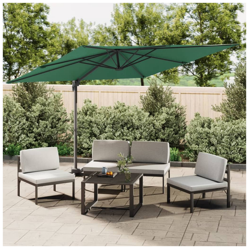 Cantilever Umbrella with Aluminium Pole Green 300x300 cm - anydaydirect