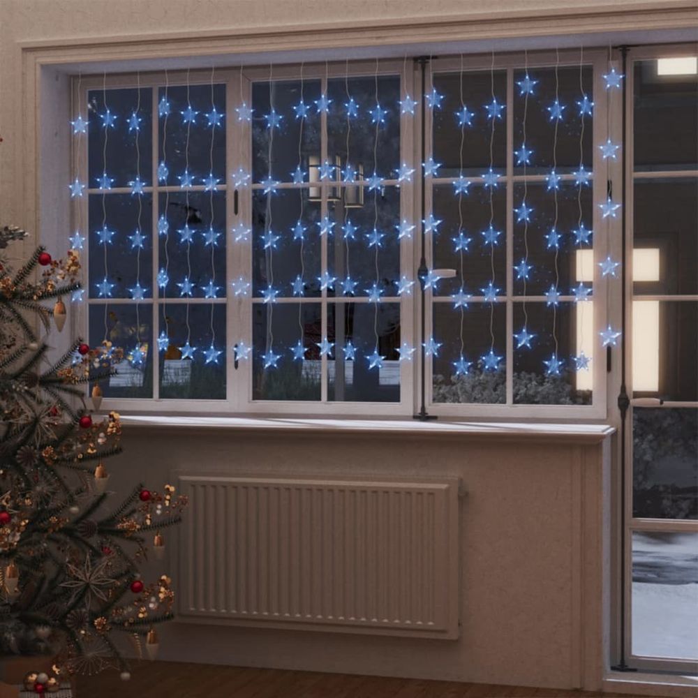 LED Star Curtain Fairy Lights 200 LED Warm White 8 Function - anydaydirect