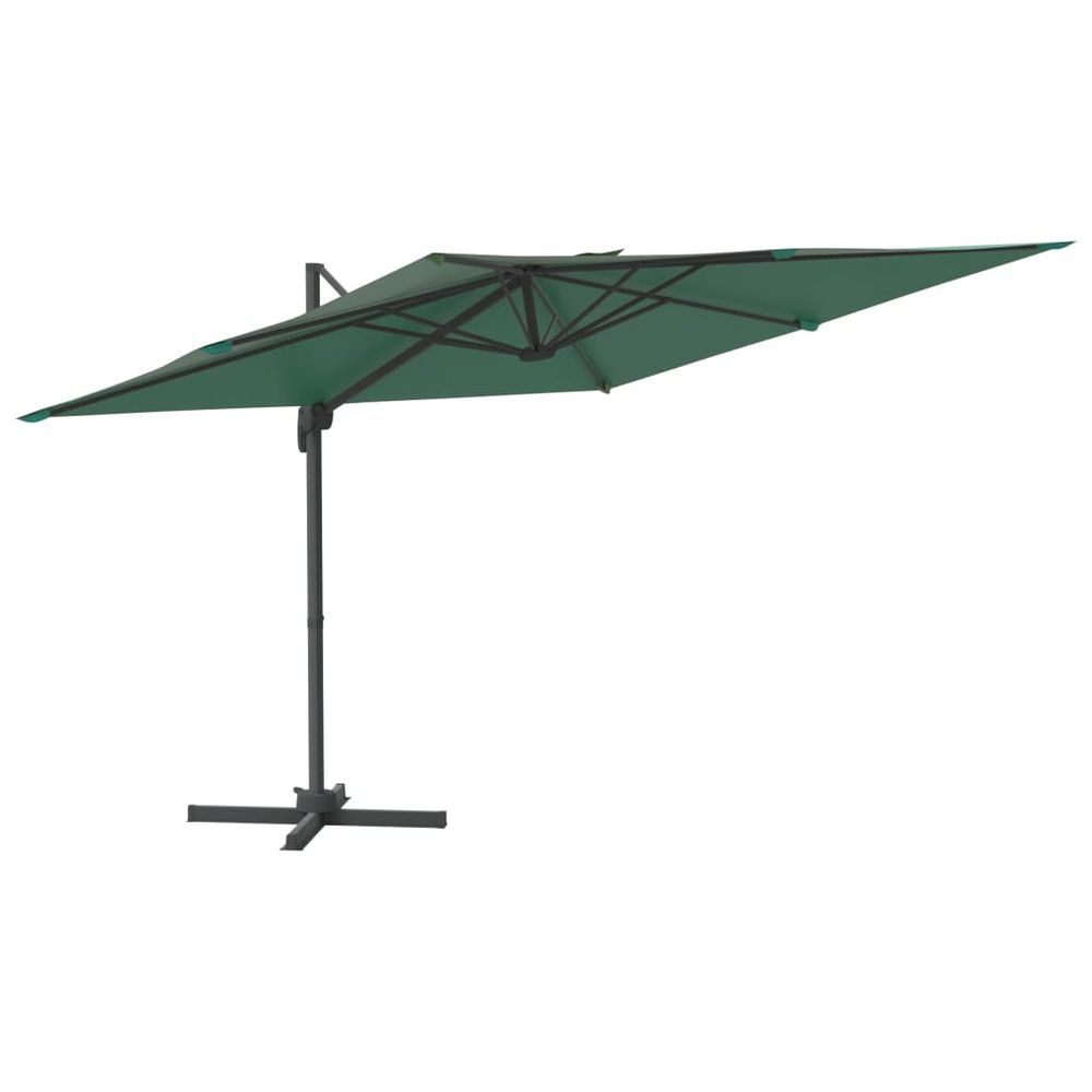 Cantilever Umbrella with Aluminium Pole Green 400x300 cm - anydaydirect