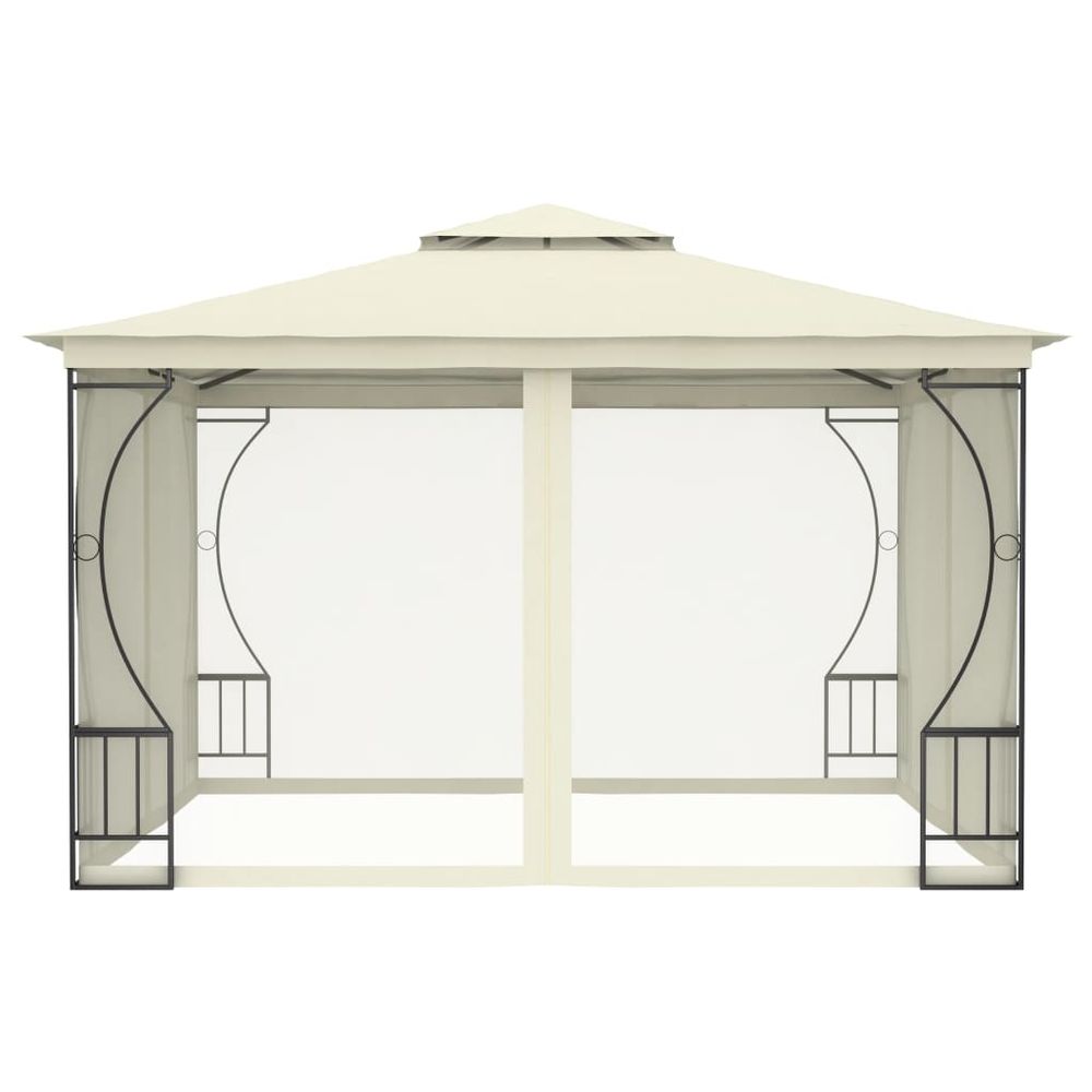 Gazebo with Nets 300x300x265 cm Cream - anydaydirect