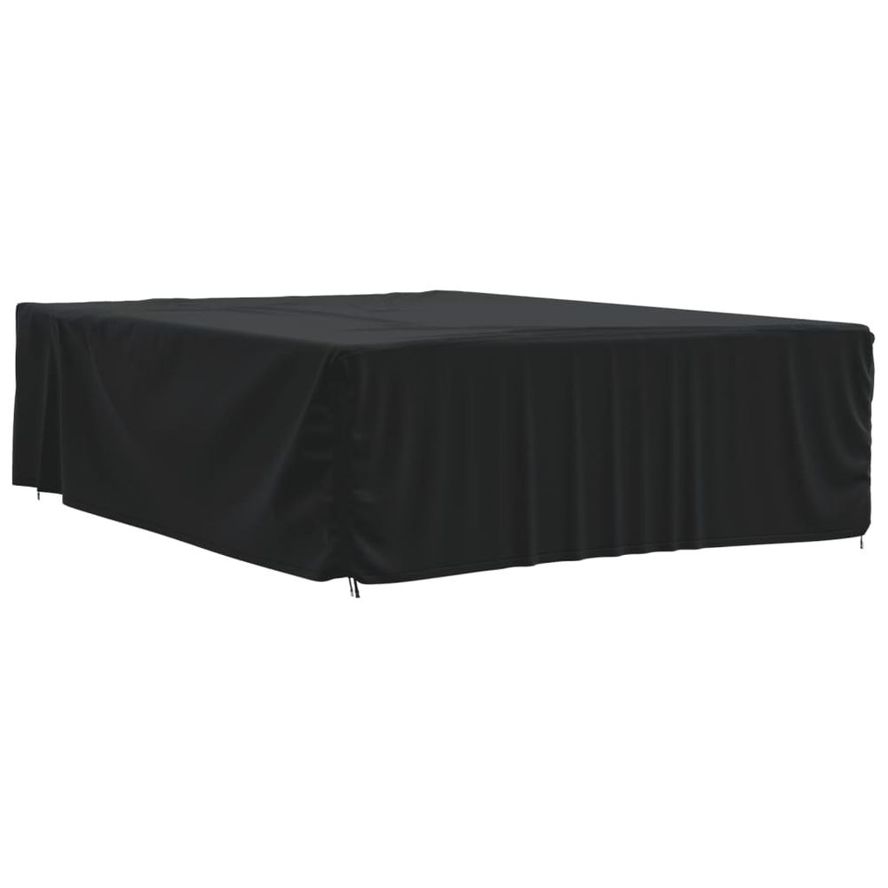 vidaXL Garden Furniture Cover Black 350x260x90cm 420D Oxford - anydaydirect