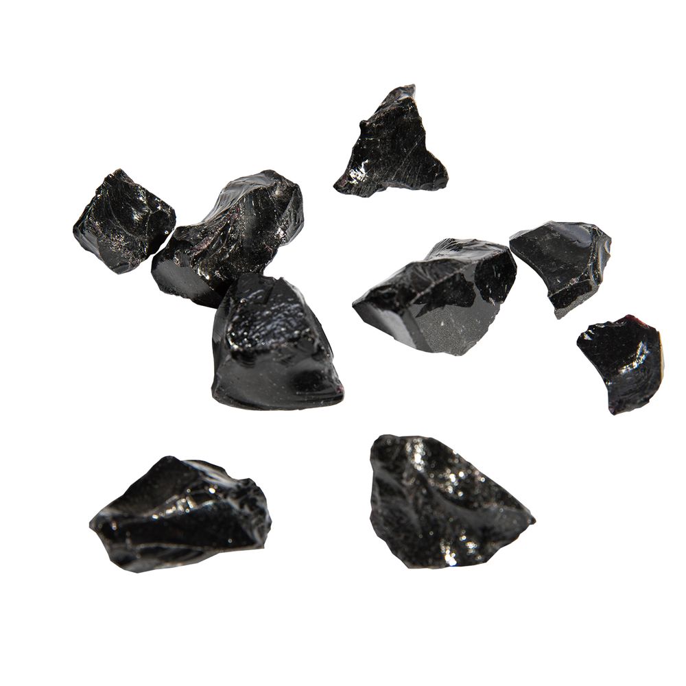 4Kg Lava Rocks for Fire Pit, Tempered Glass, for Gas Fire Pits, Black - anydaydirect
