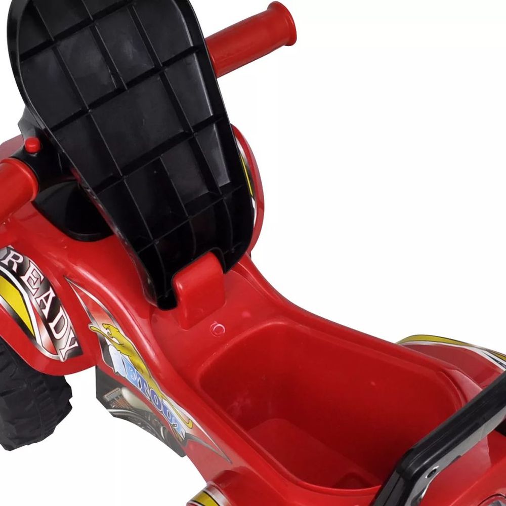 Red Children's Ride-on Quad with Sound and Light - anydaydirect