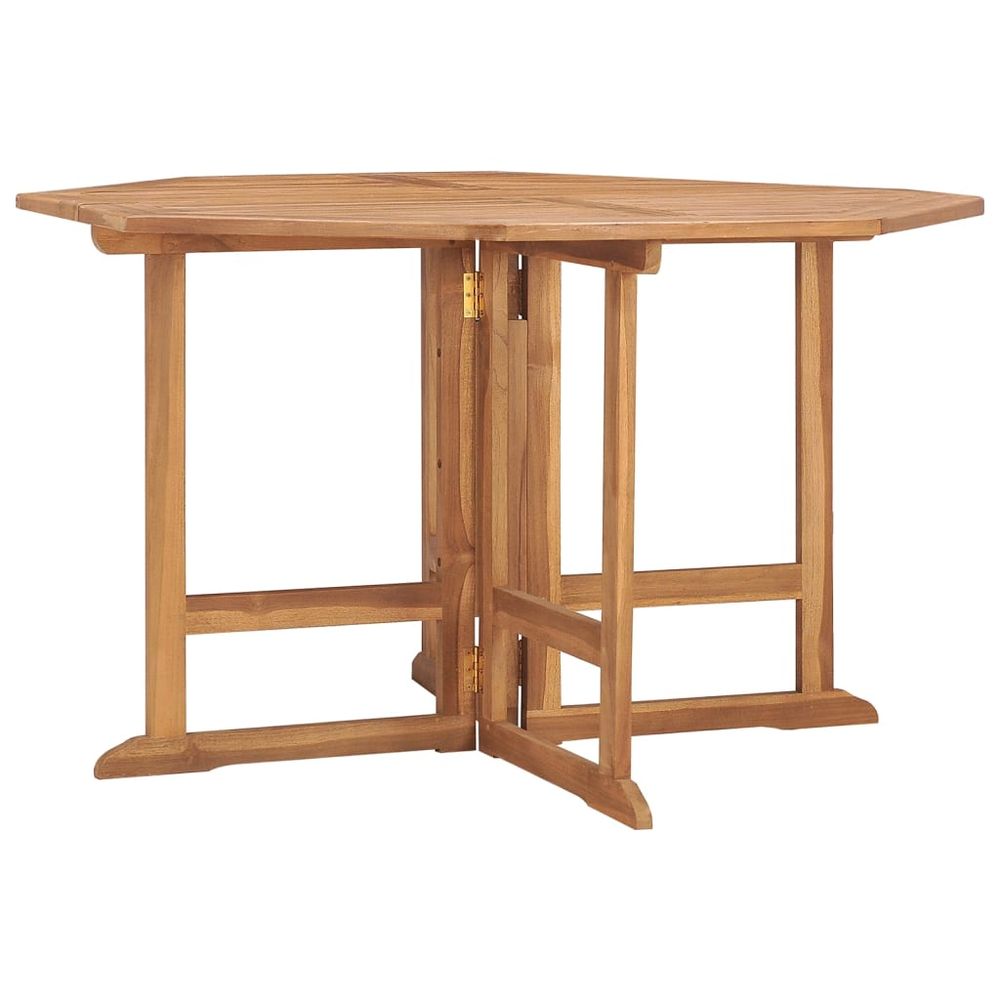 Folding Garden Dining Table 110x110x75 cm Solid Wood Teak - anydaydirect