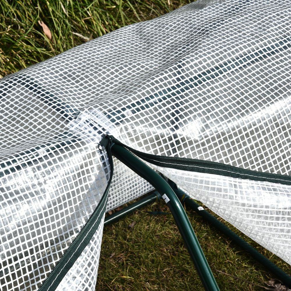 99x71x60cm Mini PVC Cover Steel Frame Greenhouse White - anydaydirect