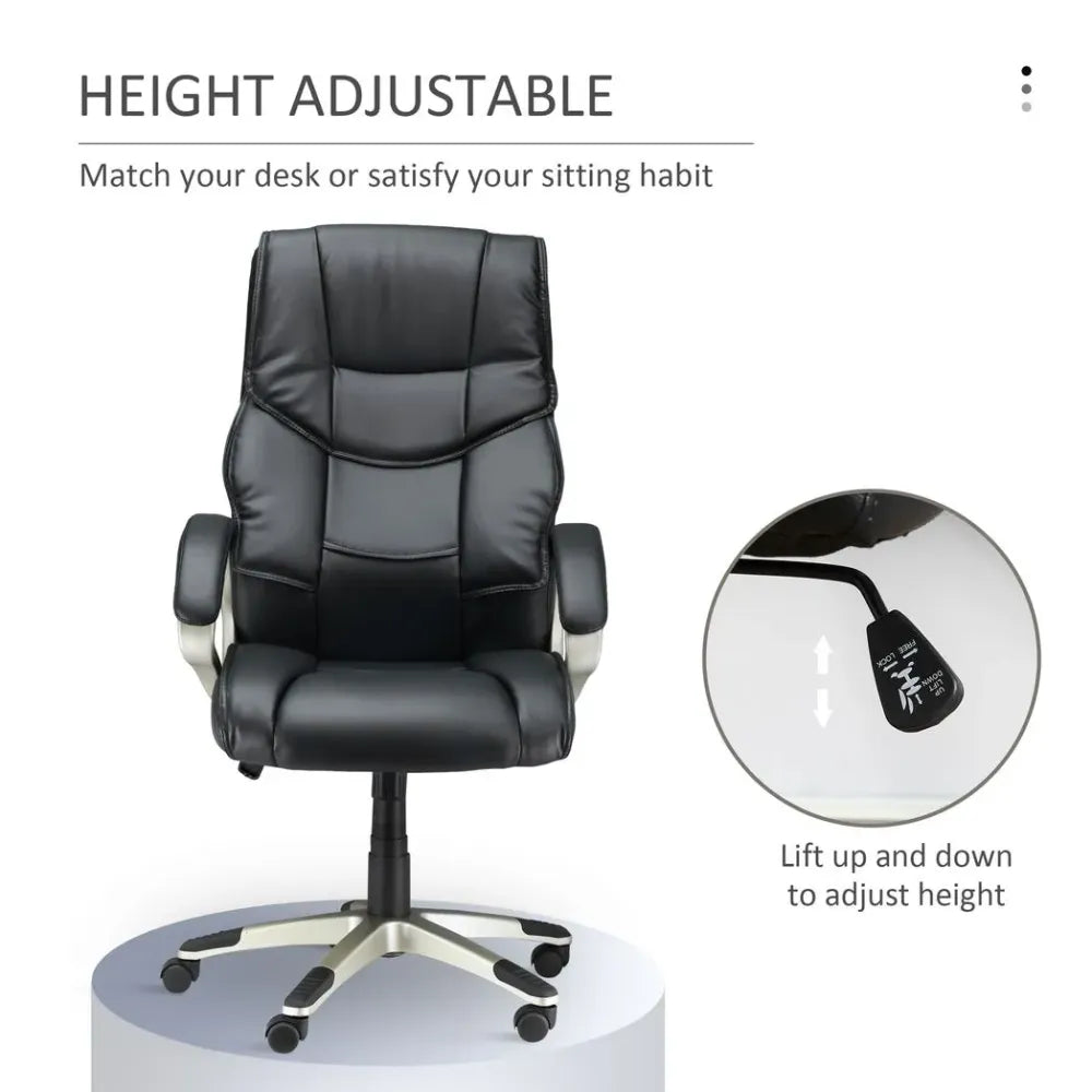 Executive Computer Office Desk Chair PU Leather Swivel Chairs High Back - anydaydirect