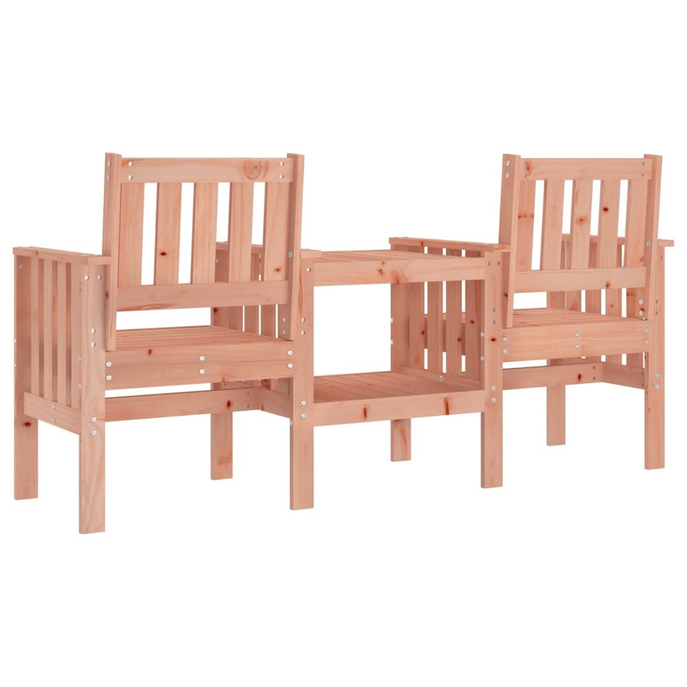 vidaXL Garden Bench with Table 2-Seater Solid Wood Douglas - anydaydirect
