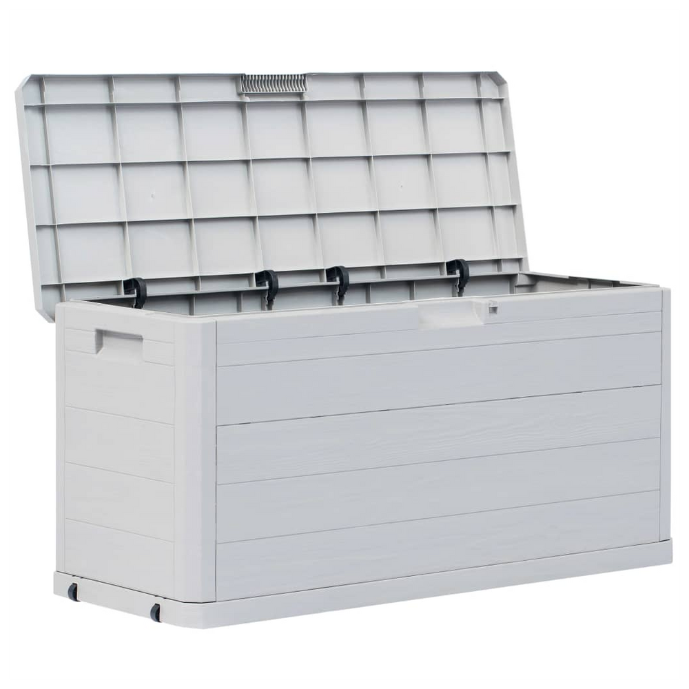 Garden Storage Box 280 L Light Grey - anydaydirect