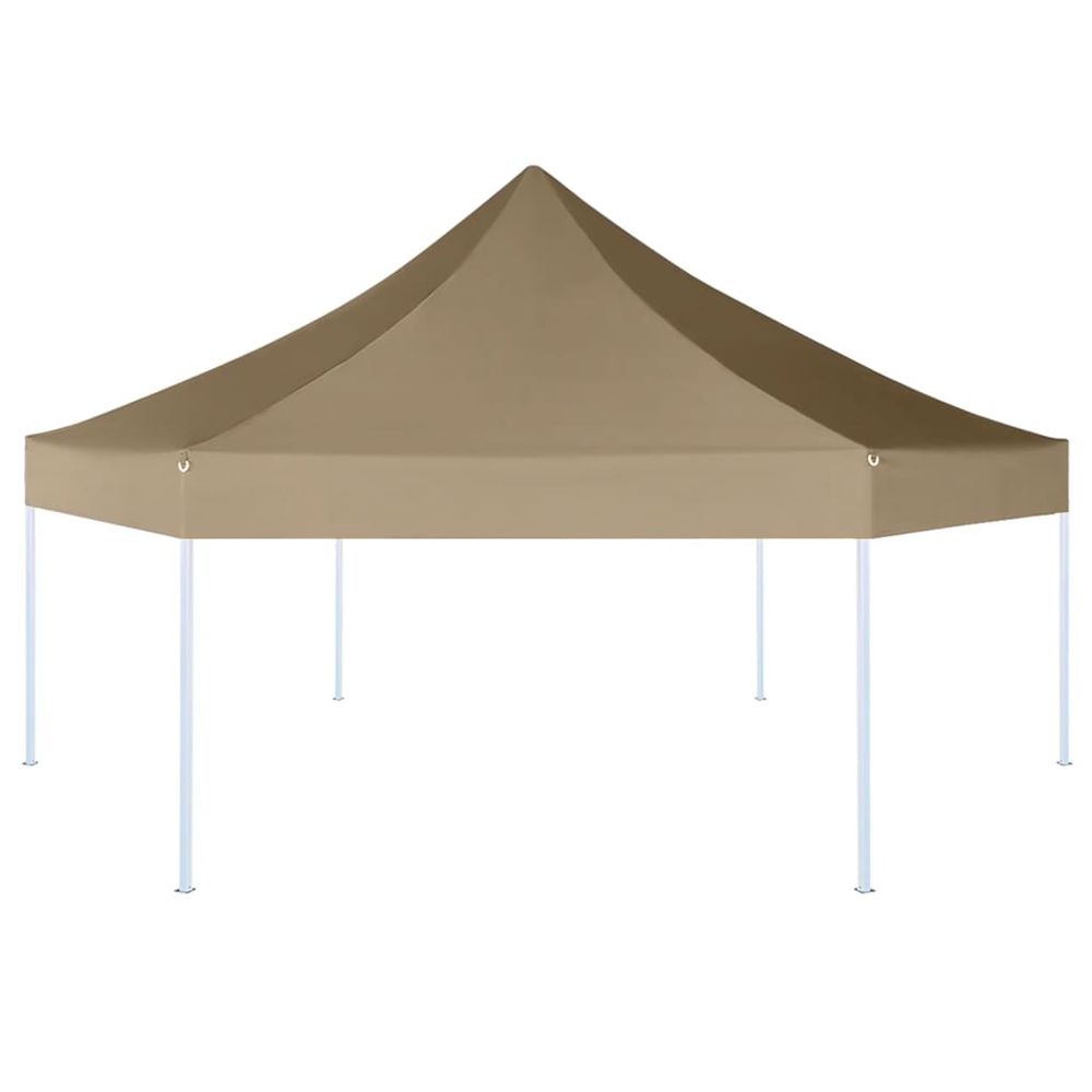 vidaXL Hexagonal Pop-Up Foldable Marquee Cream White 3.6x3.1 m - anydaydirect