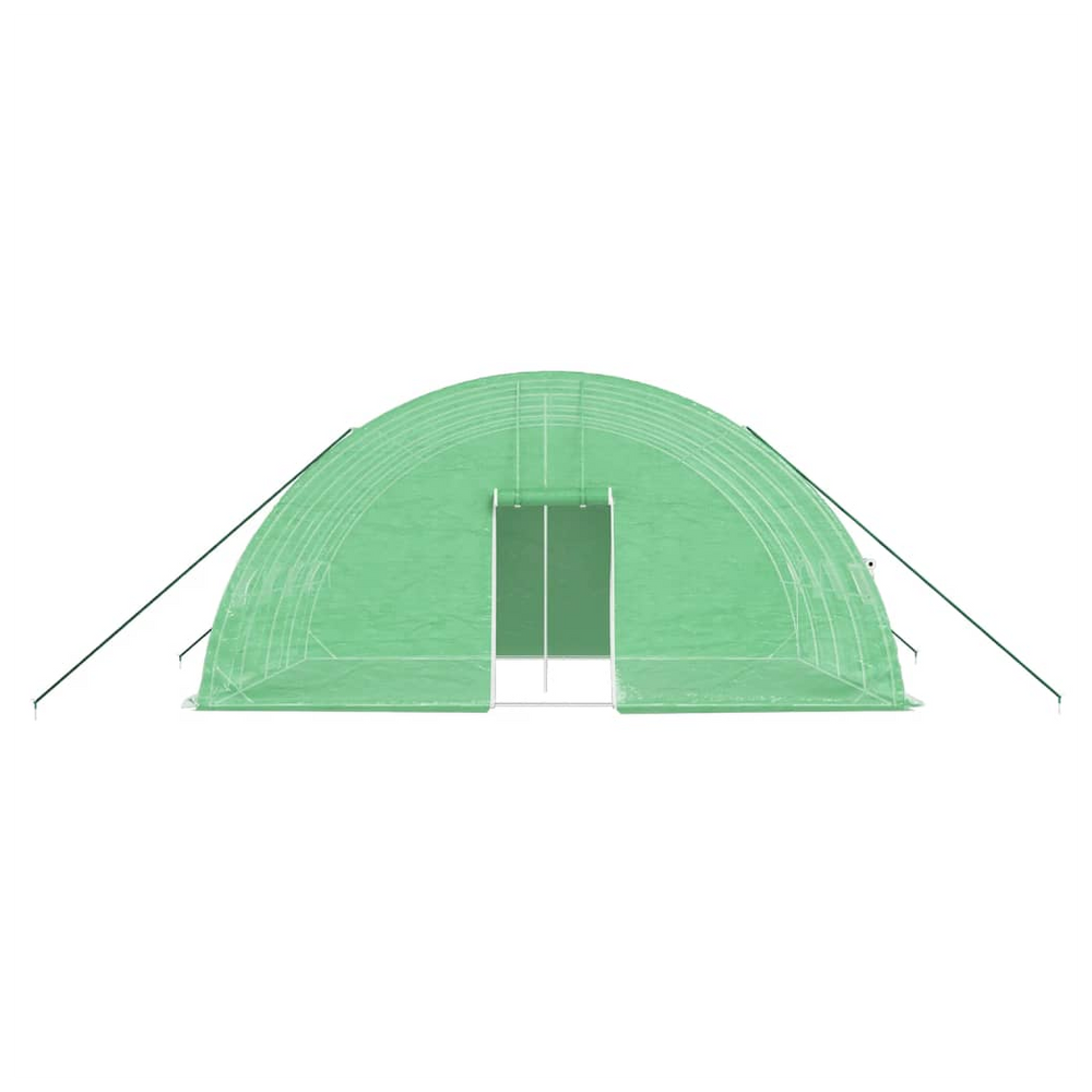 vidaXL Greenhouse with Steel Frame Green 24 m² 6x4x2.85 m - anydaydirect