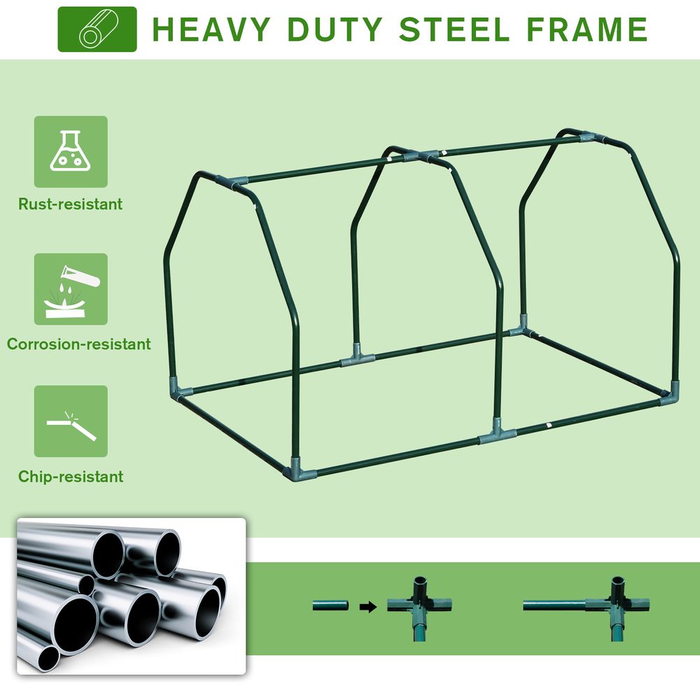 99x71x60cm Mini PVC Cover Steel Frame Greenhouse White - anydaydirect