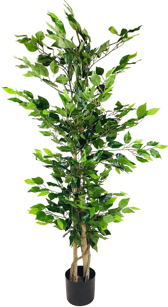 Artificial Ficus Tree with Natural Trunk 125cm - anydaydirect