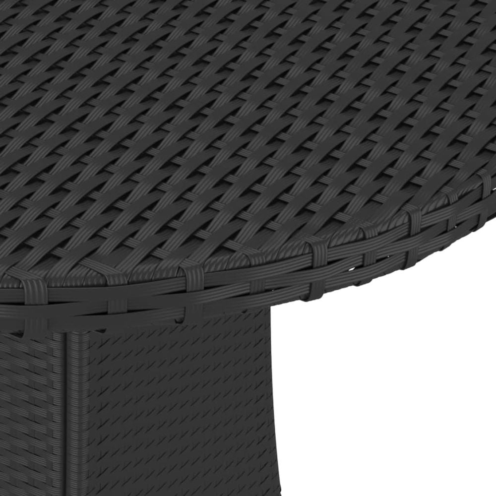 Garden Table Black 70x70x73 cm Poly Rattan - anydaydirect