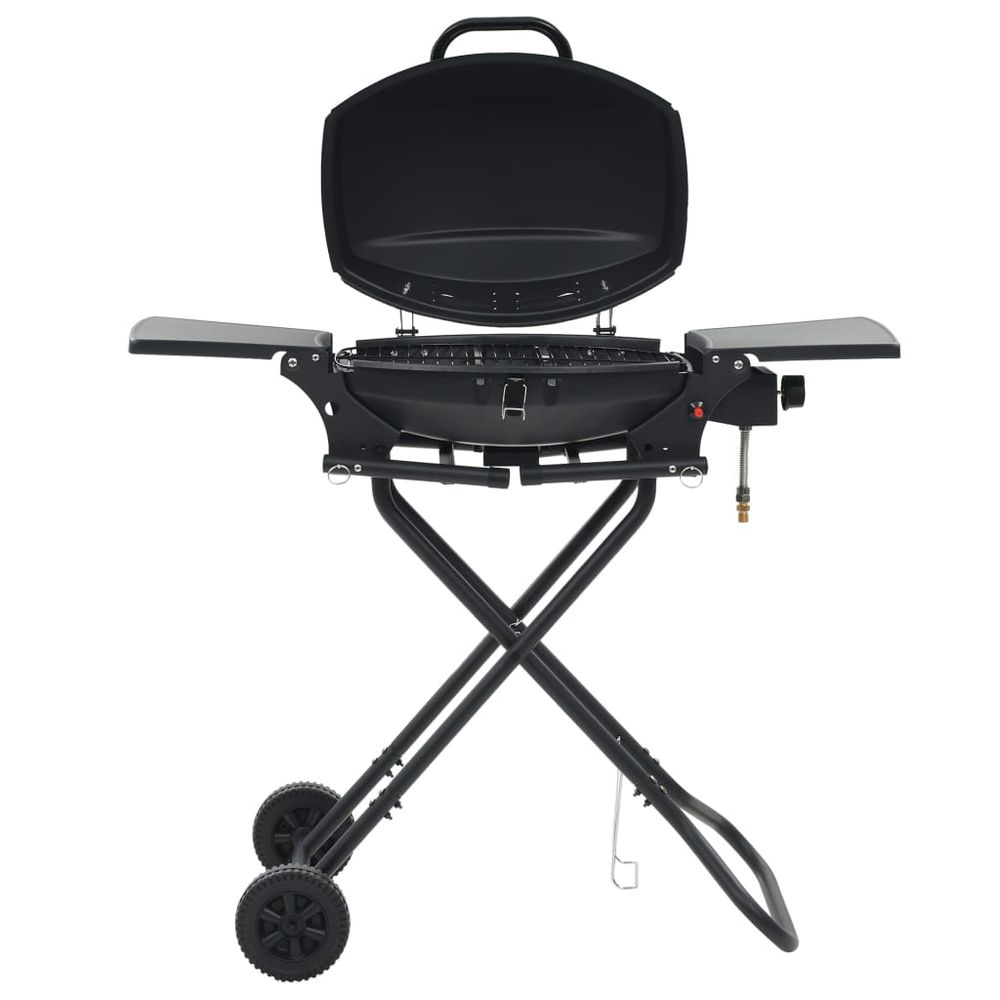 Portable Gas BBQ Grill with Cooking Zone Black - anydaydirect