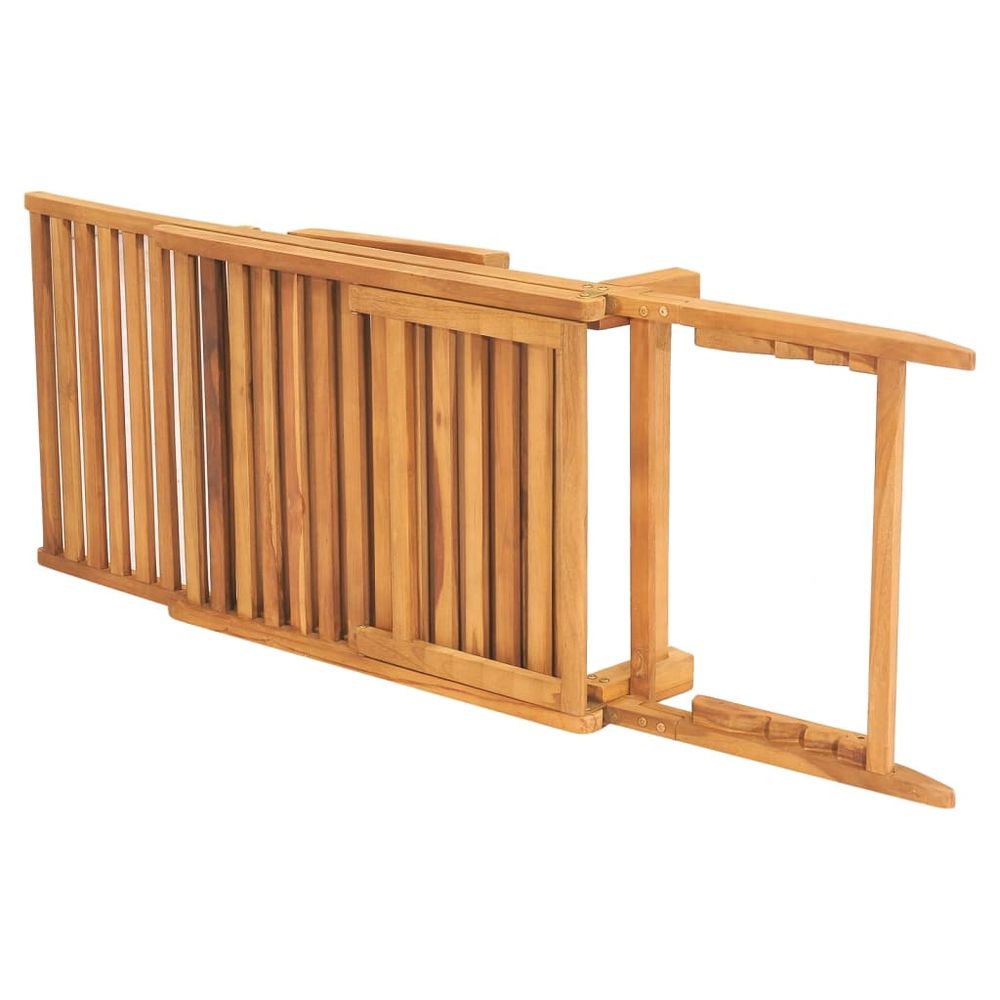 Sun Lounger Solid Teak Wood - anydaydirect